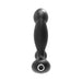 Black ergonomic prostate massager with smooth silicone surface and rounded tip, designed for targeted stimulation.