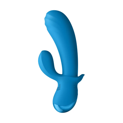 Bg Thick Silicone Rabbit Vibrator Blue