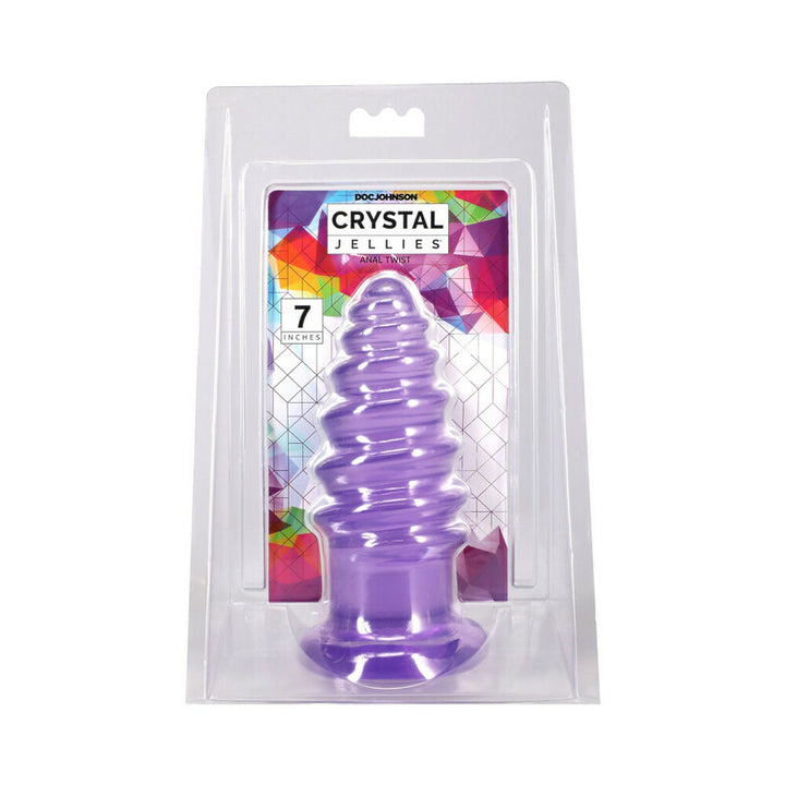 Crystal Jellies Anal Twist 7 in. Purple