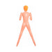 Inflatable beginner love doll with peach skin tone and orange hair, shown from the back on a white background.