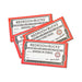 Set of three Bedroom Bucks coupon vouchers with red borders featuring playful and intimate activity offers.