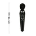 Black Palm Power Extreme body massager with silicone head and control buttons, measuring 10 inches long.