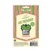 Packaging of Best Buds Air Freshener with cartoon green buds design and fresh pine scent label on pink and green wood pattern background.