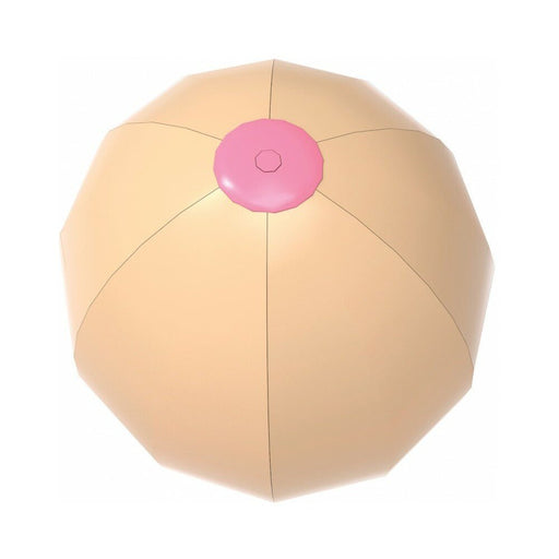 Inflatable beach ball designed with a playful skin tone and pink center detail.