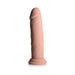 Light beige 7-inch realistic silicone dildo with suction cup base on white background.