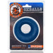 Blue Bigger Ox thick cockring in clear plastic packaging with Oxballs logo and silicone TPR blend label.