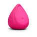 Compact rose berry pink Biird Evii personal massager with ergonomic, teardrop shape and subtle control buttons.