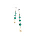 Pair of decorative tweezer clamps featuring turquoise faceted beads and teardrop pearl accents