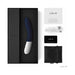 Billy 2 Deep Blue prostate massager with USB charging cable, warranty card, user manual, and black storage pouch in black gift box.