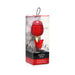 Bloomgasm Flutter Rose clit stimulator with red silicone rose and butterfly teaser in clear retail packaging.