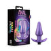 Astro violet Blush Anal Adventures Matrix Interstellar Plug with ergonomic flared base and sleek packaging.