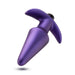 Sleek astro violet anal plug with ergonomic flared base and smooth tapered tip, designed for comfortable and secure wear.