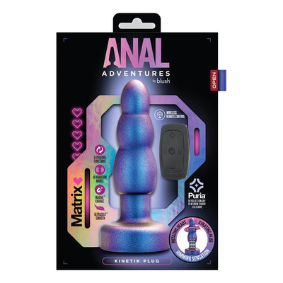 Blush Anal Adventures Matrix Kinetik Plug - Space Age Blue - SexToy.com