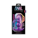 Purple Anal Adventures Matrix Supernova plug in packaging with iridescent accents and product features highlighted.