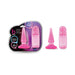 Blush B Yours Basic Anal Pleaser in pink with tapered design and multi-speed remote control, shown in packaging and out of package.