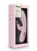 Blush Coll Morgan Pink dual stimulation rabbit vibrator in pink with sleek design, displayed in its packaging.