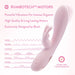 Pink dual-motor rabbit vibrator with multiple vibration modes and ergonomic controls, designed for intense pleasure.