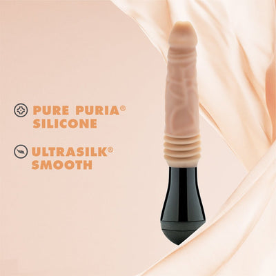 Blush Dr. Skin Silicone Dr. Arthur Thrusting Gyrating Vibrating Dildo