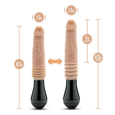 Blush Dr. Skin Silicone Dr. Arthur Thrusting Gyrating Vibrating Dildo