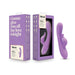 Blush Evelyn Purple rabbit vibrator with packaging showing product features and sleek ergonomic design in soft silicone.