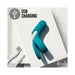 Teal silicone Noje C2 ring with USB rechargeable bullet vibrator displayed on white surface with charging cable.