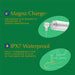Magna Charge advanced USB magnetic charging and IPX7 waterproof rating for easy cleaning and use in bath or shower.