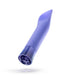 Sleek purple vibrator with angled tip and faceted gem-like base, designed for smooth and comfortable use.