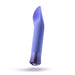 Sleek purple vibrator with curved tip and faceted base, designed for targeted clitoral and internal stimulation.