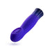 Sleek sapphire blue vibrator with ergonomic cupped design and smooth finish, designed for clitoral and G-spot stimulation.
