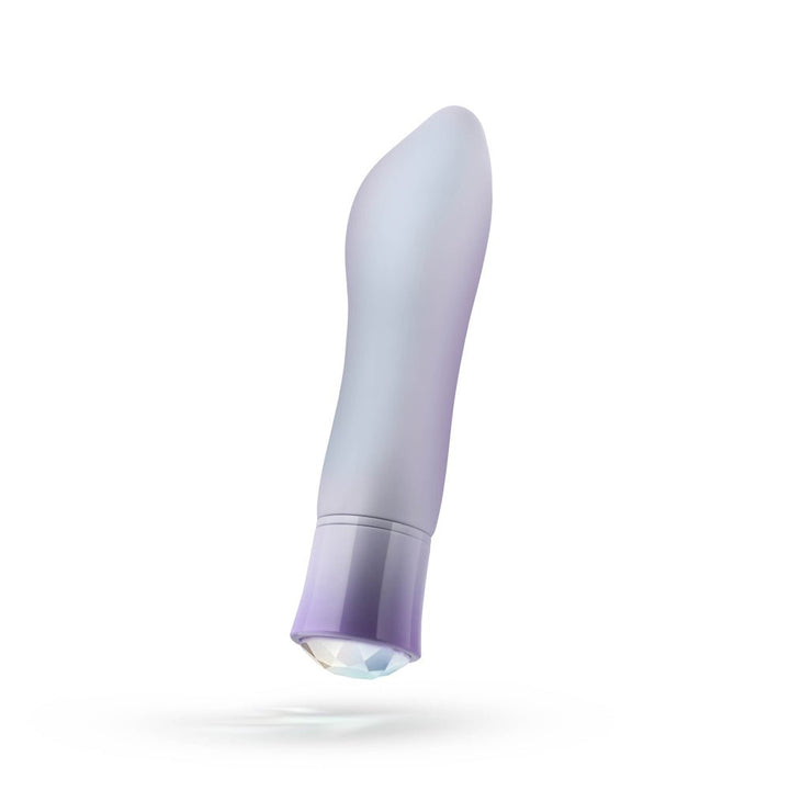 Blush Oh My Gem Revival vibrator in soft lavender with a curved tip and faceted gem base design.