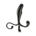 Black ergonomic prostate massager with curved design and flexible handles for targeted stimulation and hands-free use.