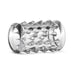Clear textured stretchy cock sleeve with raised tickler nodules for enhanced sensation and fit.