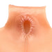 Close-up of light silicone panties with a textured anal opening designed for intimate wear.