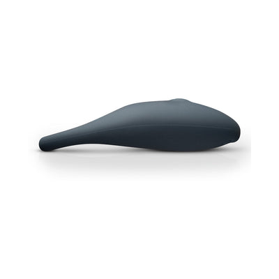 Sleek dark gray vibrating cock ring with smooth, ergonomic design shown on white background.