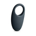Sleek black vibrating cock ring with smooth silicone finish and ergonomic design for comfort and enhanced pleasure.