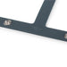 Close-up of dark gray T-shaped ball splitter strap with metal snap fasteners on a white background.