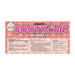 Bootycall Cupcake flavored anal numbing gel label with usage instructions and ingredients on a pink polka dot background.