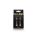 Rose gold adjustable Bound D1 nipple clamps with silicone tips displayed on black packaging.