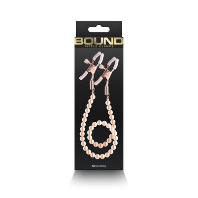Bound DC1 Nipple Clamps - Rose Gold - SexToy.com