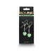 Bound G3 gunmetal adjustable nipple clamps with glow-in-the-dark heart charms in black packaging