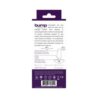 Bump Anal Vibrator, Black and Purple Bump Anal Vibrator, Black and Purple