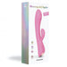 Packaging of Bunny & Clyde Dual Stimulator in pink with ergonomic design and dual motors for versatile stimulation.