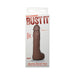 Packaging of Doc Johnson Bust It Squirting Realistic Cock in brown with suction cup and included Nut Butter.