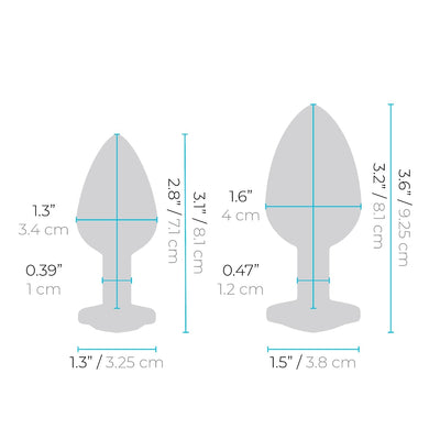 b-Vibe Jewel Metal Training Plug Set