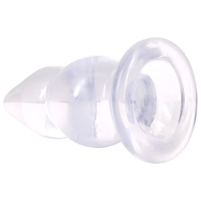 Crystal Jellies Double Pop Plug 6 Inch Clear