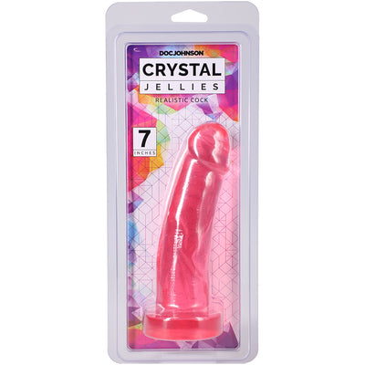 Crystal Jellies Realistic Cock 7 Inch Pink
