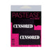 Pastease black rectangular censored bar pasties in packaging with pink and black design, made in the USA.