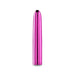 Sleek metallic pink 7-inch rechargeable vibrator with smooth rounded tip and polished finish.