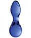 Smooth blue glass plug with ergonomic shape crafted from durable borosilicate glass for safe, versatile use.