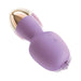 Purple and rose gold dual-ended massager with vibrating and flicking functions, designed for intimate pleasure.